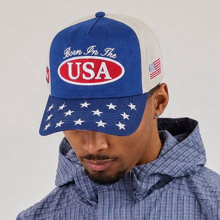 Royal Blue Stars Edition Born in the USA hat